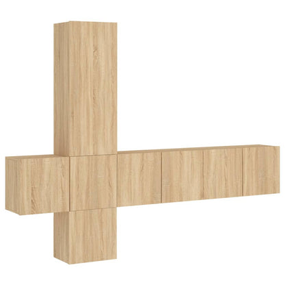 vidaXL TV Wall Unit | Sonoma oak | Engineered wood | Floating TV Wall Unit