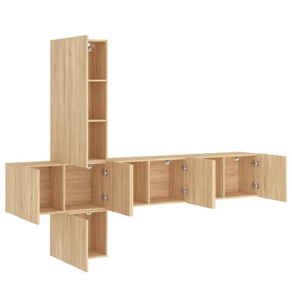vidaXL TV Wall Unit | Sonoma oak | Engineered wood | Floating TV Wall Unit