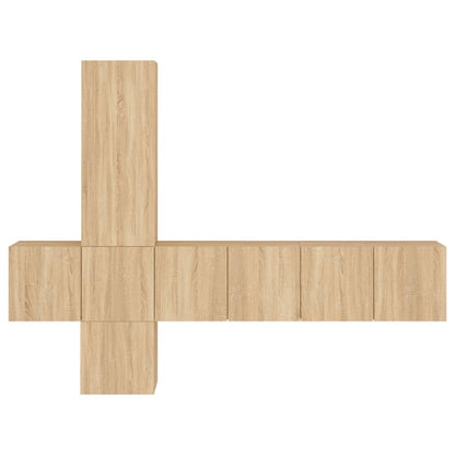 vidaXL TV Wall Unit | Sonoma oak | Engineered wood | Floating TV Wall Unit
