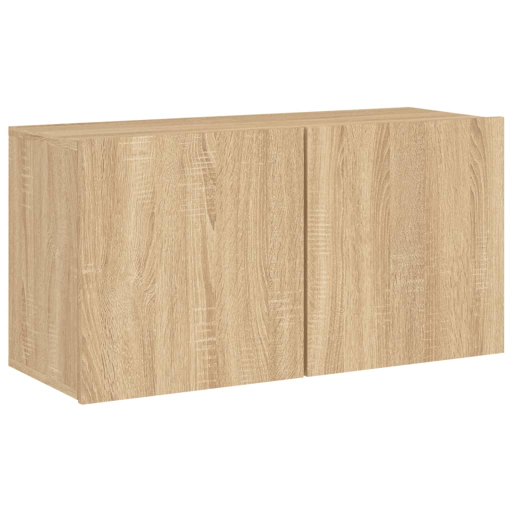 vidaXL TV Wall Unit | Sonoma oak | Engineered wood | Floating TV Wall Unit