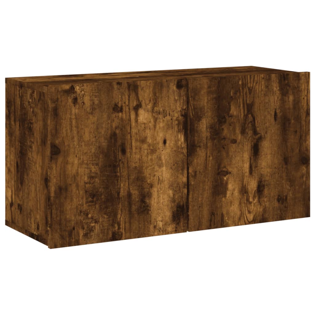 vidaXL 5 Piece TV Wall Units Smoked Oak Engineered Wood