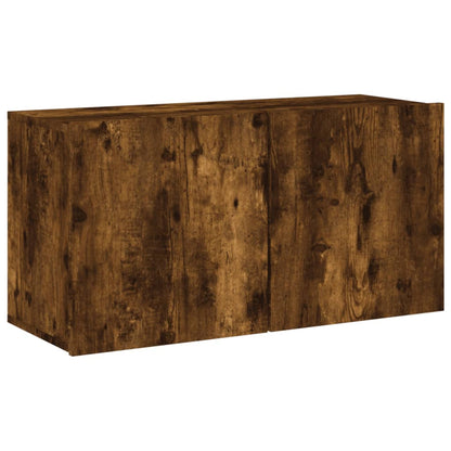 vidaXL 5 Piece TV Wall Units Smoked Oak Engineered Wood