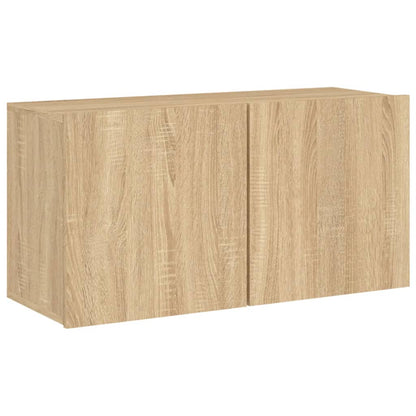 vidaXL 5 Piece TV Wall Units Sonoma Oak Engineered Wood