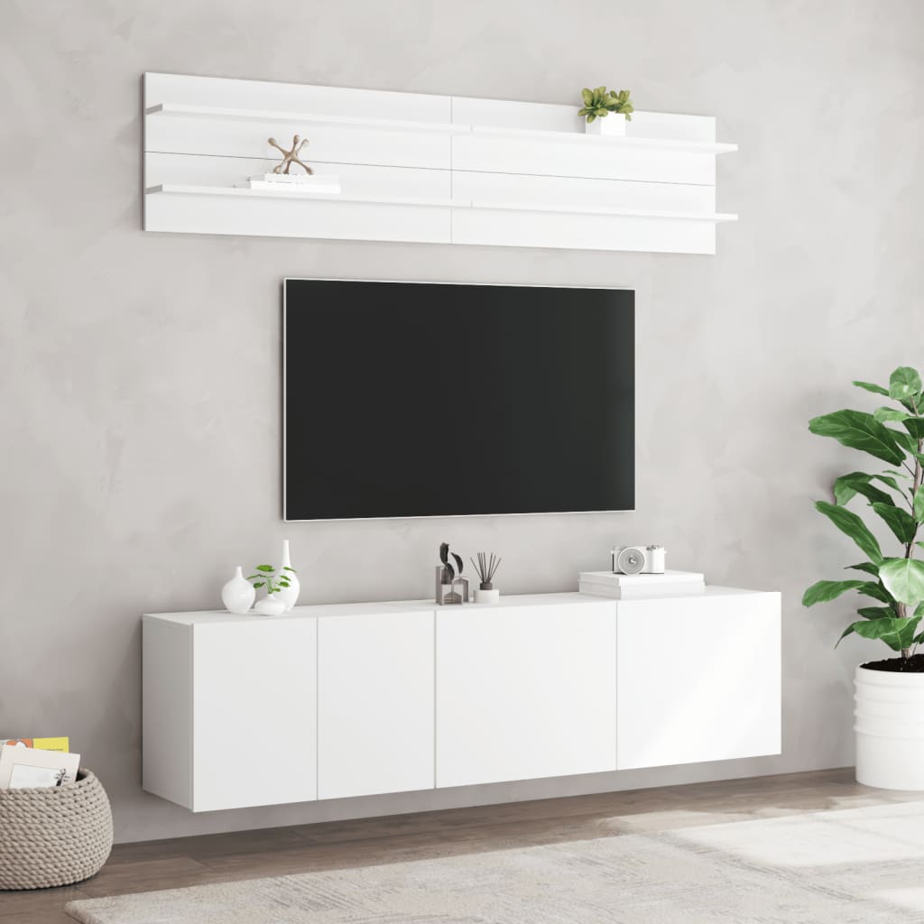 vidaXL | TV Wall Units | Wall-mounted 6 pcs white Engineered wood