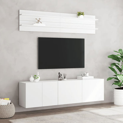 vidaXL | TV Wall Units | Wall-mounted 6 pcs white Engineered wood