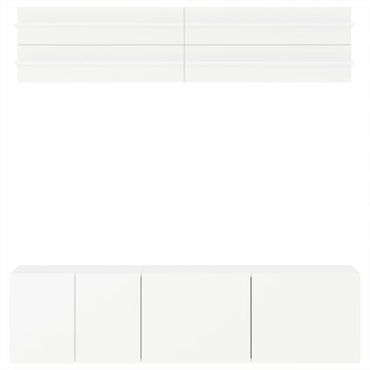 vidaXL | TV Wall Units | Wall-mounted 6 pcs white Engineered wood