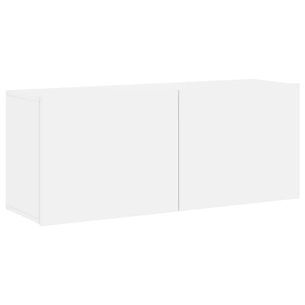 vidaXL 6 Piece TV Wall Units White Engineered Wood