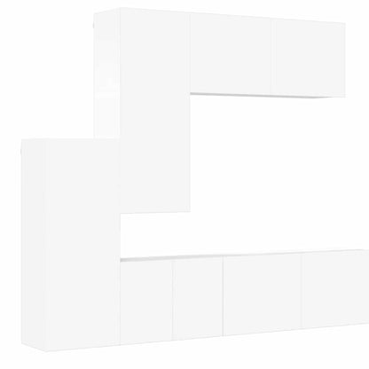 vidaXL 5 Piece TV Wall Units White Engineered Wood
