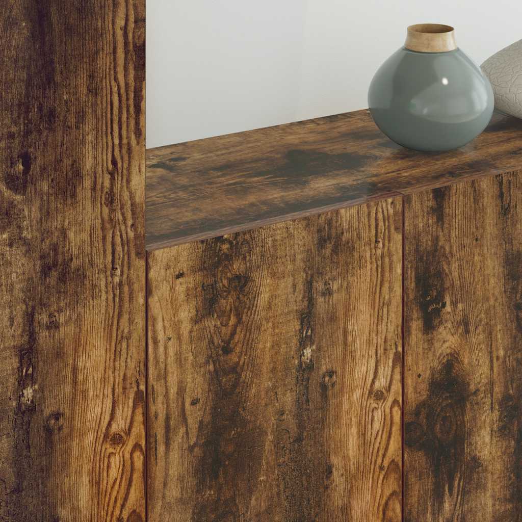 vidaXL 5 Piece TV Wall Units Smoked Oak Engineered Wood