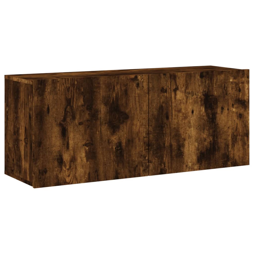 vidaXL 5 Piece TV Wall Units Smoked Oak Engineered Wood