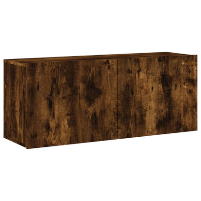vidaXL 5 Piece TV Wall Units Smoked Oak Engineered Wood