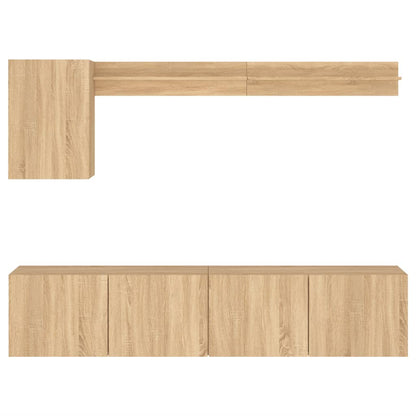 vidaXL 5 Piece TV Wall Units Sonoma Oak Engineered Wood