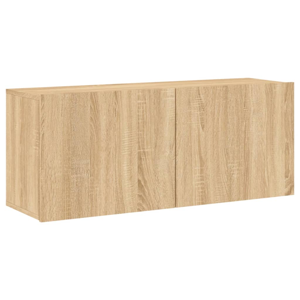 vidaXL 5 Piece TV Wall Units Sonoma Oak Engineered Wood