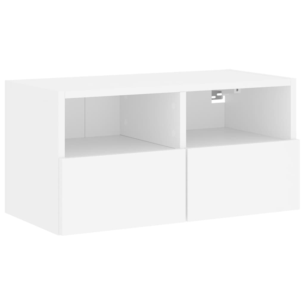 vidaXL 4 Piece TV Wall Units White Engineered Wood