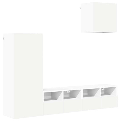vidaXL 4 Piece TV Wall Units White Engineered Wood