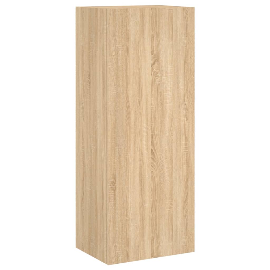 vidaXL 4 Piece TV Wall Units Sonoma Oak Engineered Wood