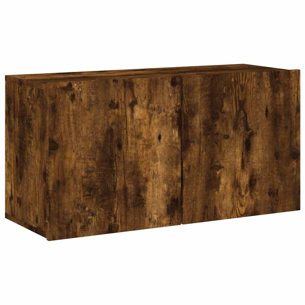 vidaXL 5 Piece TV Wall Units Smoked Oak Engineered Wood