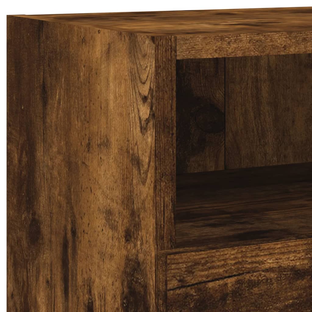 vidaXL 5 Piece TV Wall Units Smoked Oak Engineered Wood