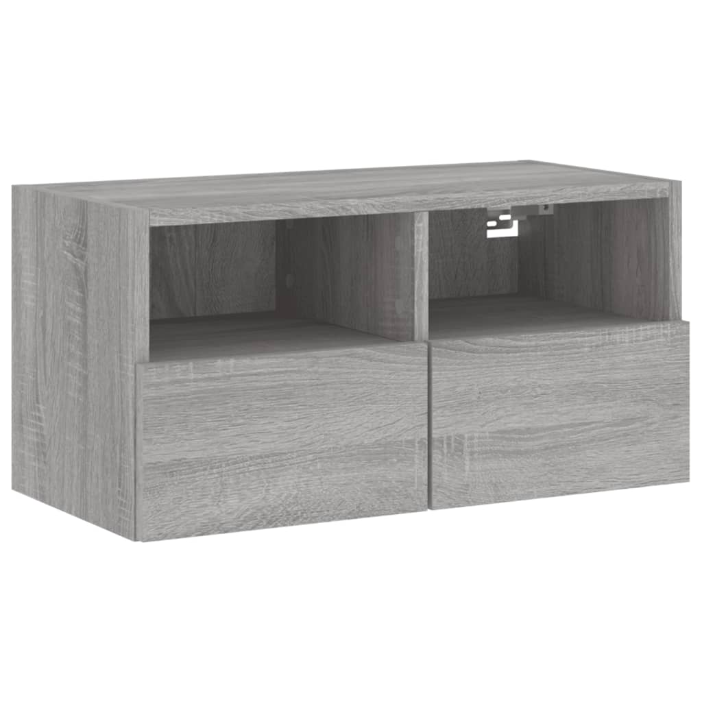 vidaXL 5 Piece TV Wall Units Grey Sonoma Engineered Wood