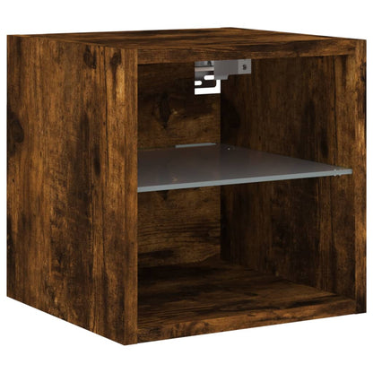 vidaXL 8 Piece TV Wall Units with LED Smoked Oak Engineered Wood