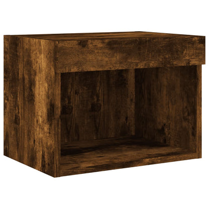 vidaXL 8 Piece TV Wall Units with LED Smoked Oak Engineered Wood