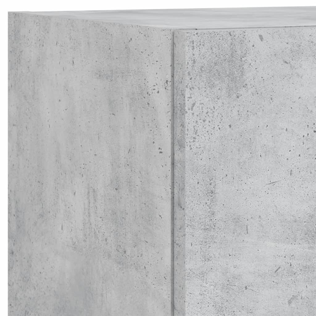 vidaXL 5 Piece TV Wall Units with LED Concrete Grey Engineered Wood