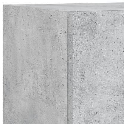 vidaXL 5 Piece TV Wall Units with LED Concrete Grey Engineered Wood