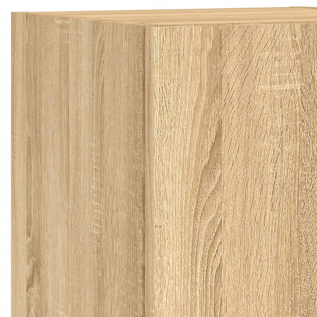 vidaXL 5 Piece TV Wall Units with LED Sonoma Oak Engineered Wood