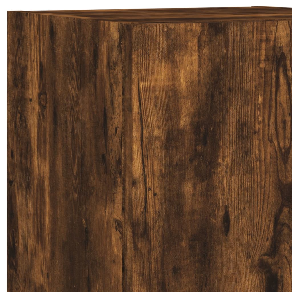 vidaXL 5 Piece TV Wall Units with LED Smoked Oak Engineered Wood