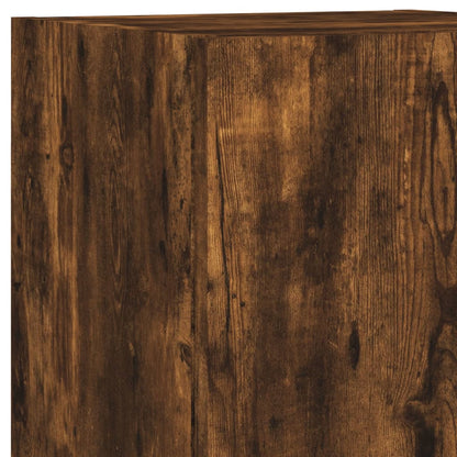 vidaXL 5 Piece TV Wall Units with LED Smoked Oak Engineered Wood