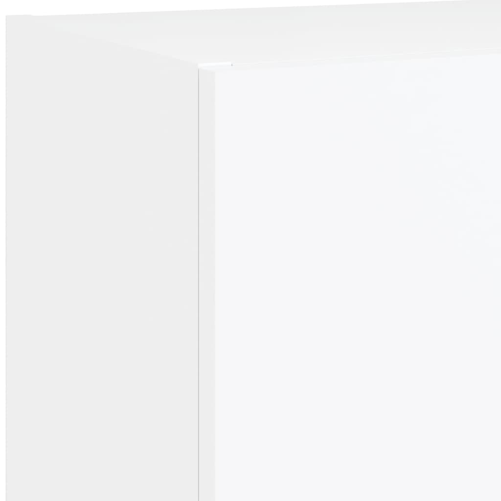 vidaXL 4 Piece TV Wall Units with LED White Engineered Wood