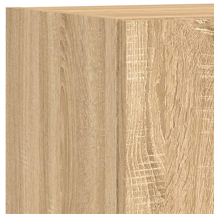 vidaXL 4 Piece TV Wall Units with LED Sonoma Oak Engineered Wood