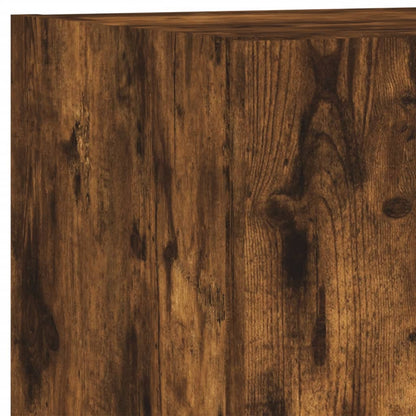 vidaXL 4 Piece TV Wall Units with LED Smoked Oak Engineered Wood