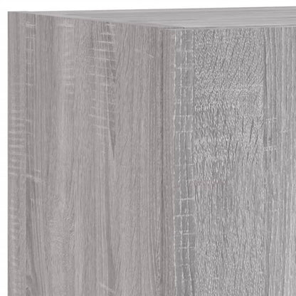 vidaXL 4 Piece TV Wall Units with LED Grey Sonoma Engineered Wood