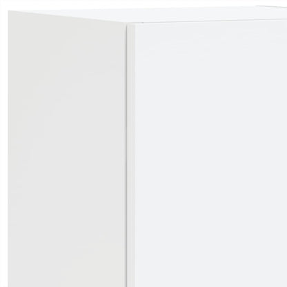 vidaXL 4 Piece TV Wall Units with LED White Engineered Wood