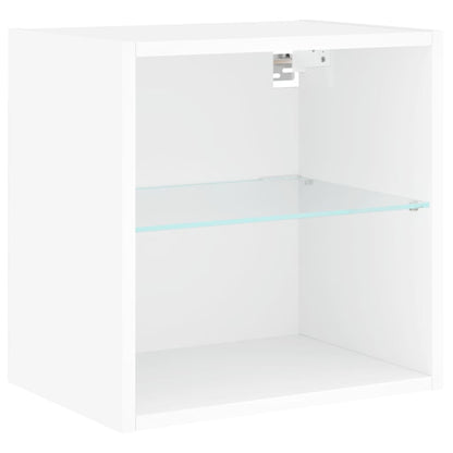 vidaXL 8 Piece TV Wall Units with LED White Engineered Wood