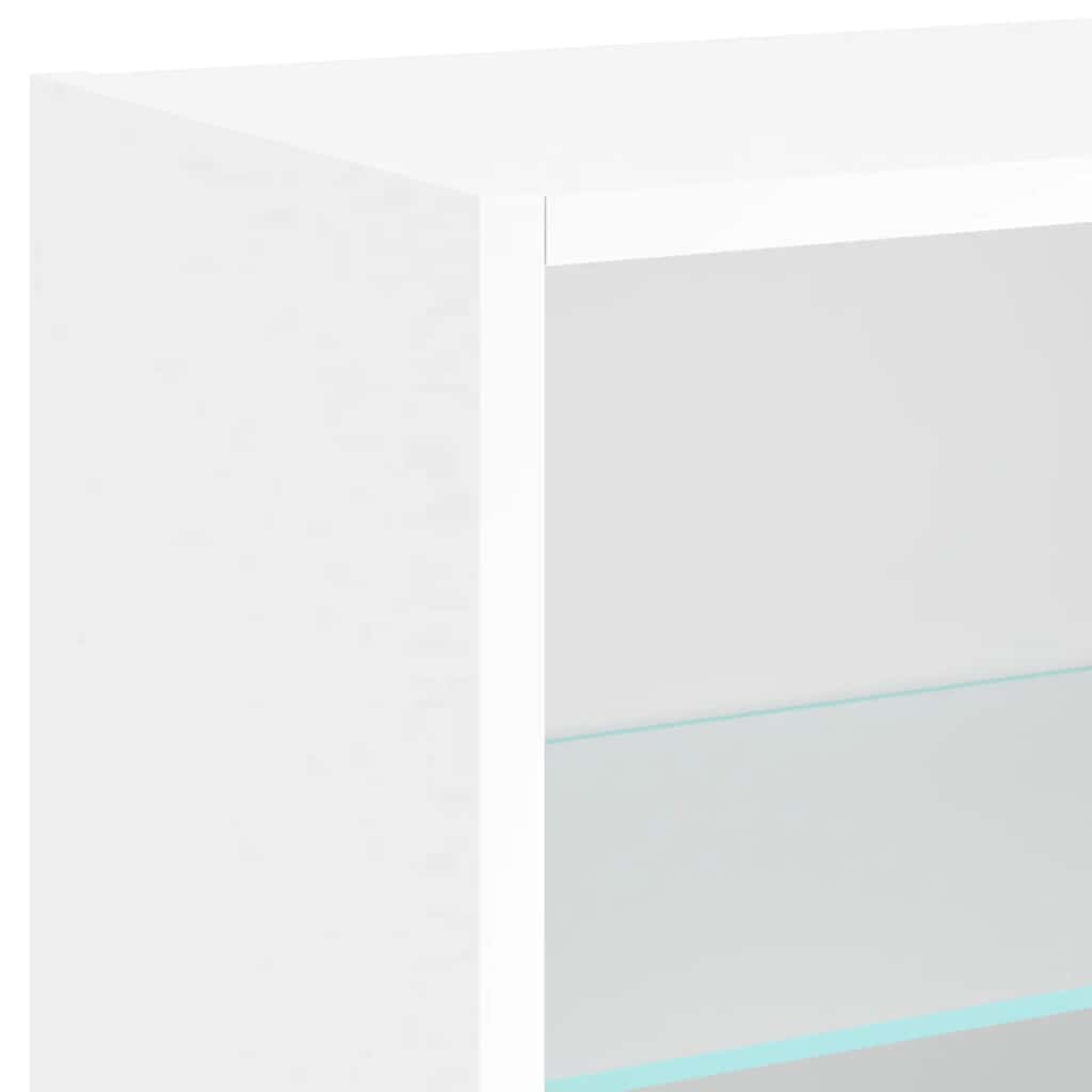vidaXL 8 Piece TV Wall Units with LED White Engineered Wood
