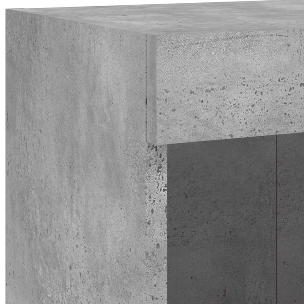vidaXL 5 Piece TV Wall Units with LED Concrete Grey Engineered Wood