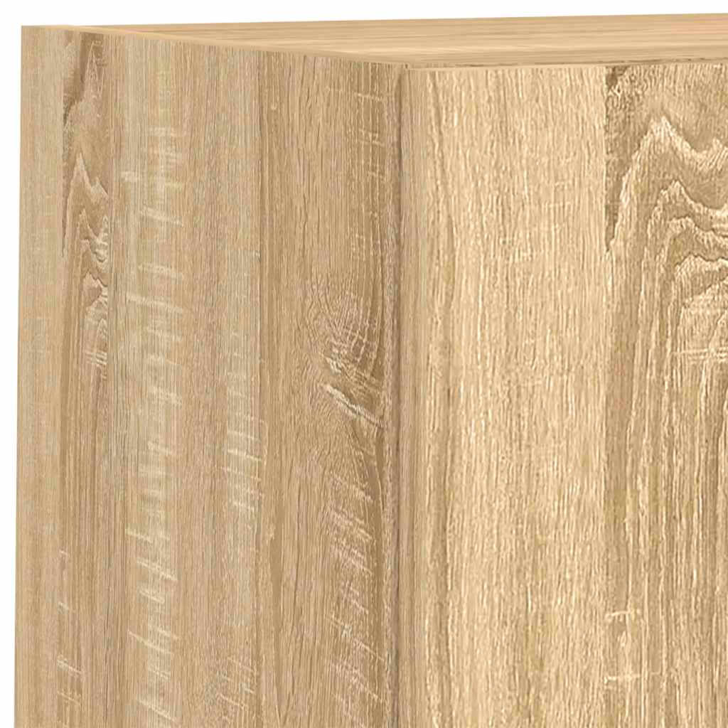 vidaXL 6 Piece TV Wall Units with LED Sonoma Oak Engineered Wood
