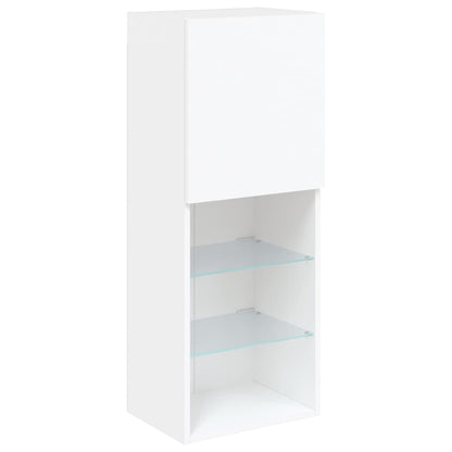 vidaXL 5 Piece TV Wall Units with LED White Engineered Wood
