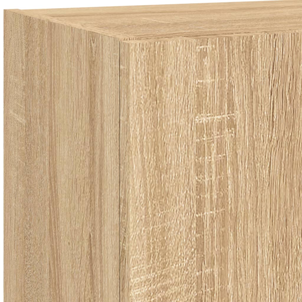 vidaXL 5 Piece TV Wall Units with LED Sonoma Oak Engineered Wood