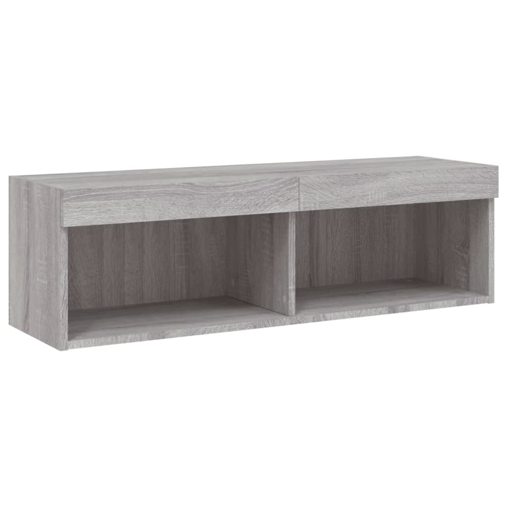 vidaXL 5 Piece TV Wall Units with LED Grey Sonoma Engineered Wood