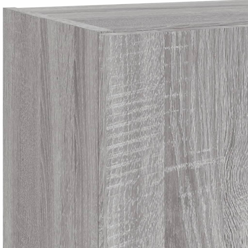 vidaXL 5 Piece TV Wall Units with LED Grey Sonoma Engineered Wood