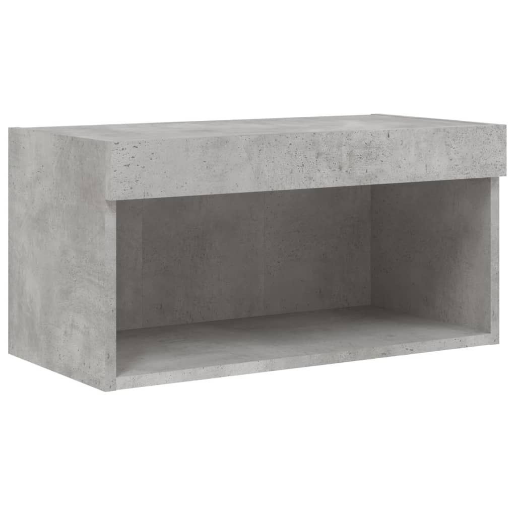 vidaXL 6 Piece TV Wall Units with LED Concrete Grey Engineered Wood