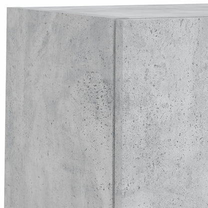 vidaXL 6 Piece TV Wall Units with LED Concrete Grey Engineered Wood