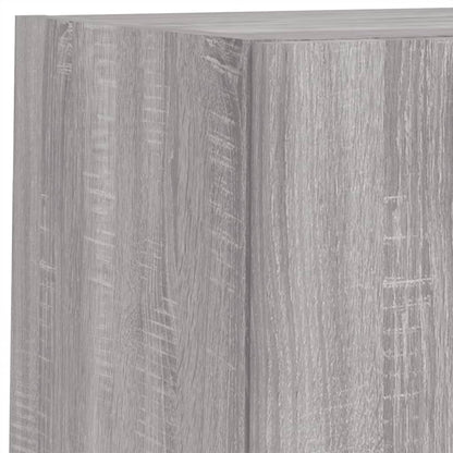 vidaXL 6 Piece TV Wall Units with LED Grey Sonoma Engineered Wood