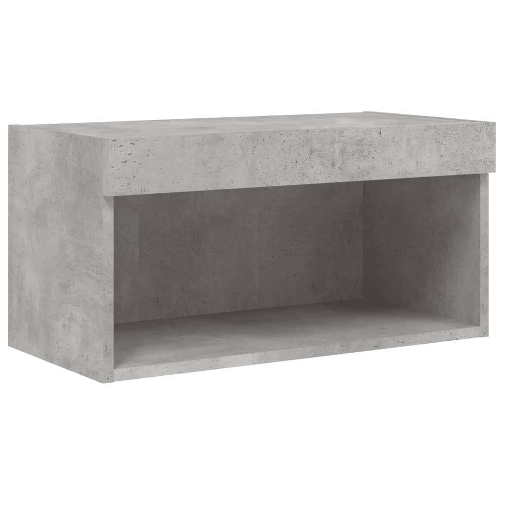 vidaXL 5 Piece TV Wall Units with LED Concrete Grey Engineered Wood
