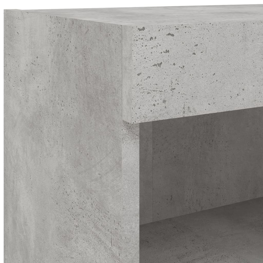 vidaXL 5 Piece TV Wall Units with LED Concrete Grey Engineered Wood
