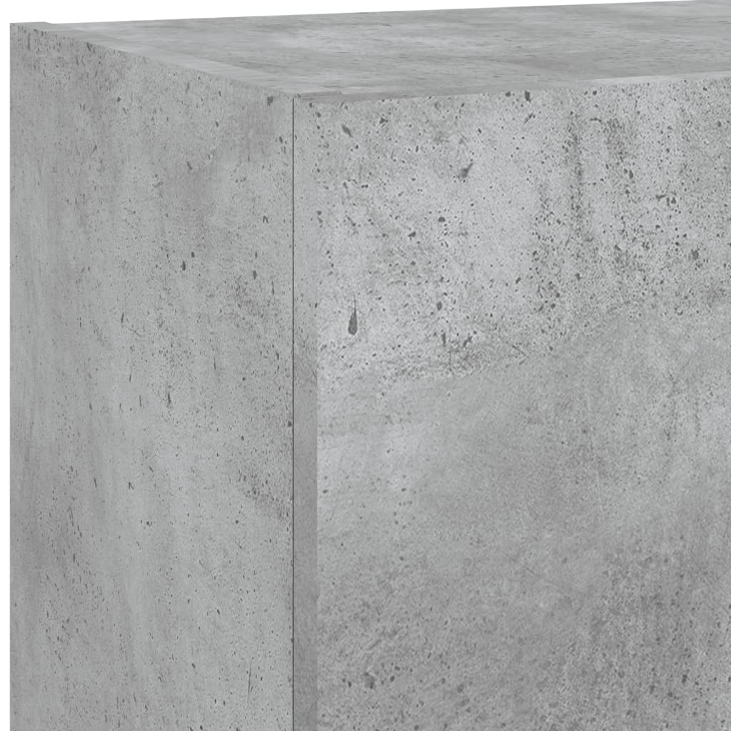 vidaXL 5 Piece TV Wall Units with LED Concrete Grey Engineered Wood