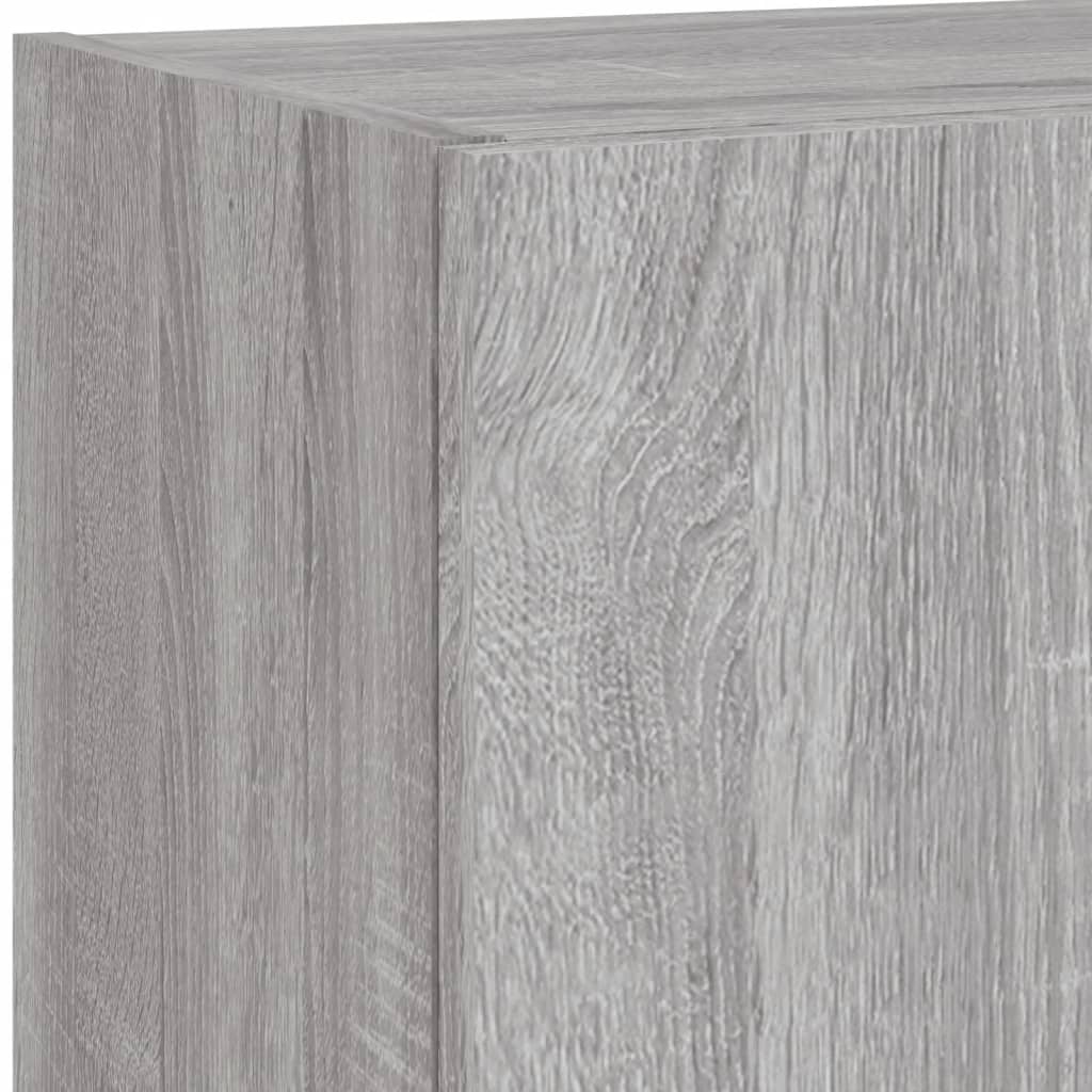 vidaXL 5 Piece TV Wall Units with LED Grey Sonoma Engineered Wood